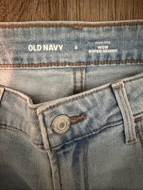 Old Navy Light Blue High-Rise Super-Skinny Jeans